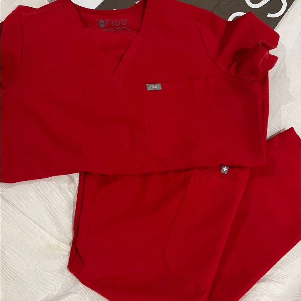 Red Fig Scrub Pants and Top set